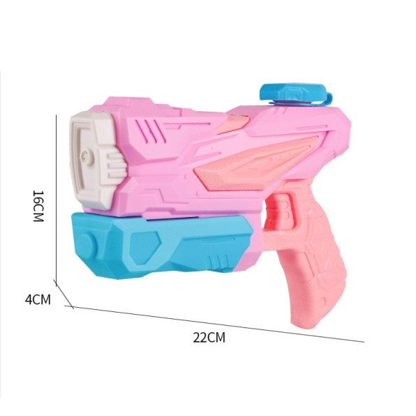 Pistol cu Apa pentru Copii si Adulti, Jucarie de Vara cu Pompa de Inalta Presiune, 3 Duze de Pulverizare, Design Anti-Scurgere, Plastic Rezistent, 6 Ani+, Roz, 300 ml