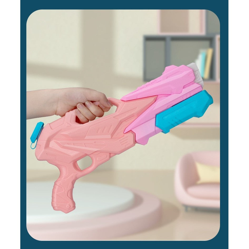 Pistol cu Apa pentru Copii si Adulti, Pompa Inalta Presiune cu 3 Duze, Jucarie de Vara pentru Piscina si Plaja, Roz, 770 ml