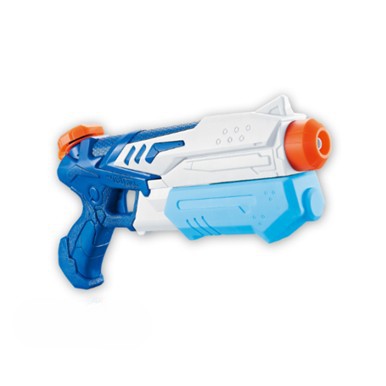 Pistol cu Apa pentru Copii, Pusca de Jucarie cu Pompa si Rezervor 300ml, Maner Ergonomic pentru Piscina sau Plaja, Plastic Rezistent, 31.5 cm, Albastru/Alb