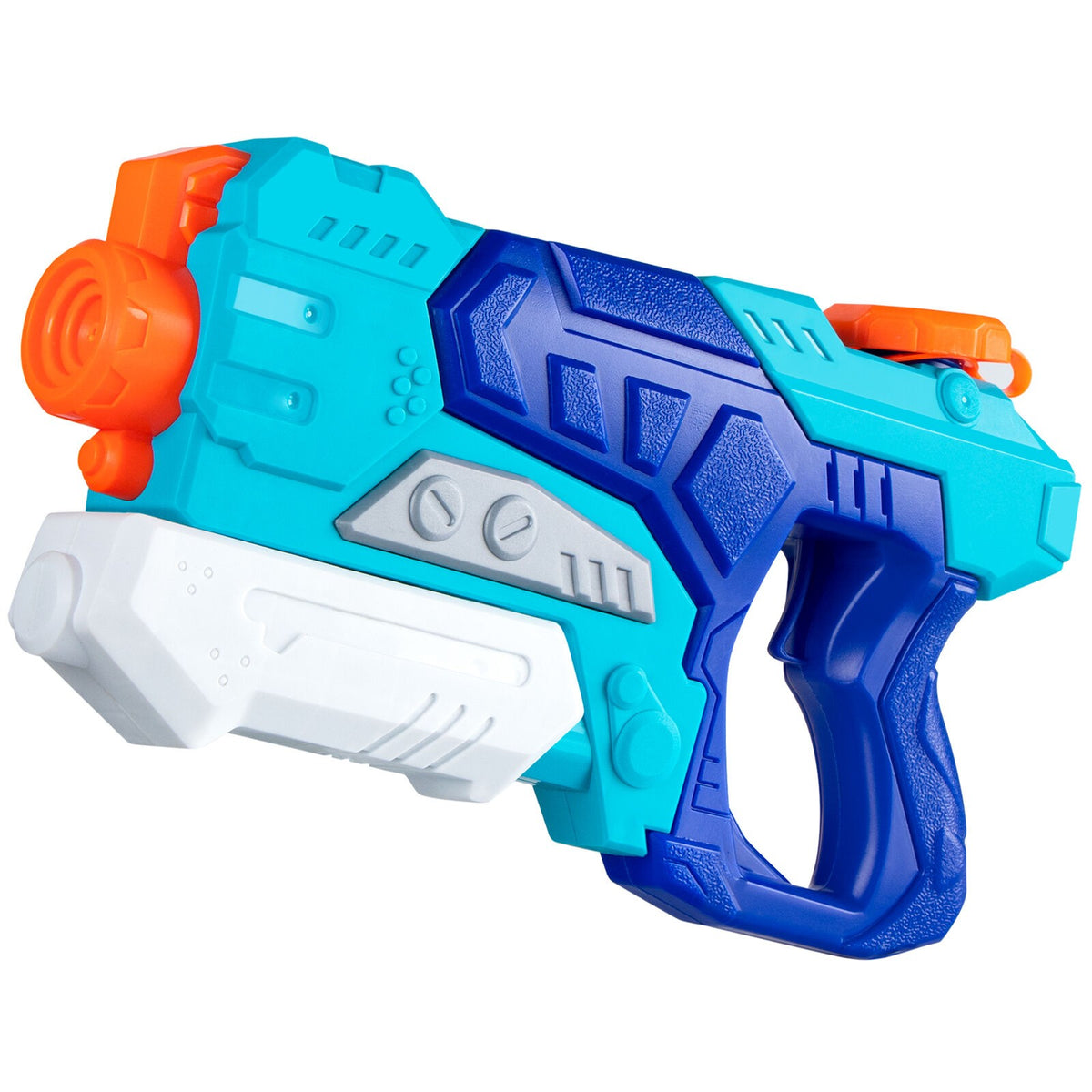 Pistol cu Apa pentru Copii, Jucarie cu Pompa de Inalta Presiune si Rezervor, Design Anti-Scurgere pentru Piscina sau Plaja, Albastru, 500 ml, Varsta 6 Ani+
