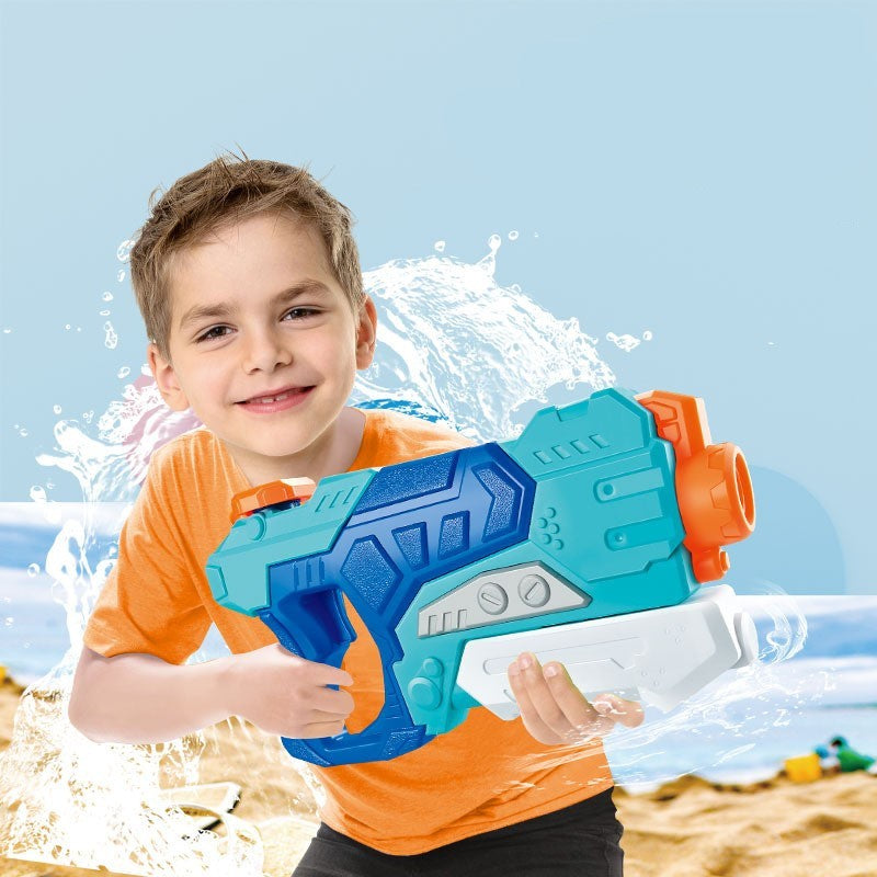 Pistol cu Apa pentru Copii, Jucarie cu Pompa de Inalta Presiune si Rezervor, Design Anti-Scurgere pentru Piscina sau Plaja, Albastru, 500 ml, Varsta 6 Ani+