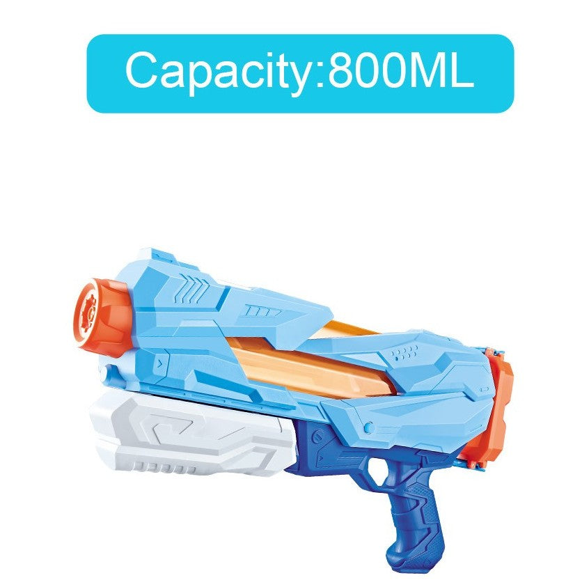 Pistol cu Apa pentru Copii si Adulti, Jucarie de Vara pentru Piscina si Plaja, Sistem Quick Fill cu Pompa de Inalta Presiune, 5 Duze, Rezervor 800 ml, Albastru, 6 Ani +