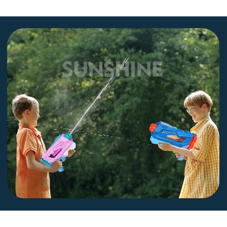 Pistol cu Apa pentru Copii si Adulti, Jucarie de Vara pentru Piscina si Plaja, Sistem Quick Fill cu Pompa de Inalta Presiune, 5 Duze, Rezervor 800 ml, Albastru, 6 Ani +