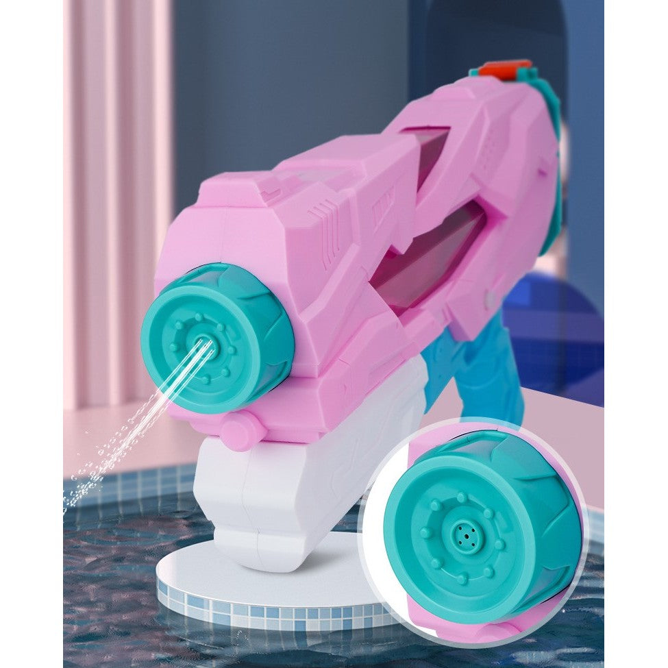Pistol cu Apa pentru Copii si Adulti, Jucarie de Vara cu 5 Duze si Pompa de Presiune, Quick Fill, Roz, 800 ml