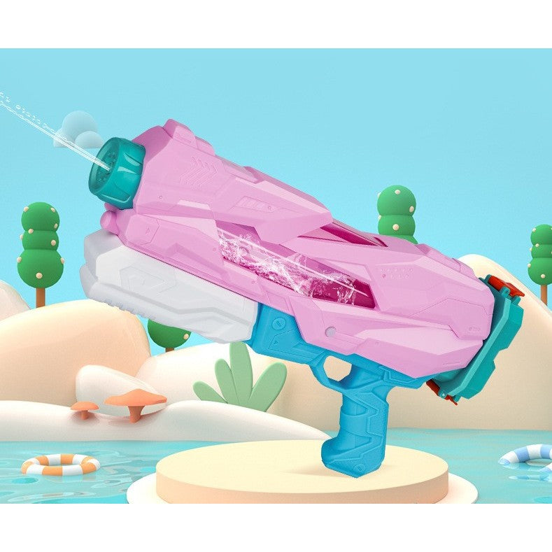 Pistol Cu Apa Pentru Copii Si Adulti, Mecanism Cu Pompa Si Incarcare Rapida, Pentru Piscina Sau Plaja, Roz, 600 ml