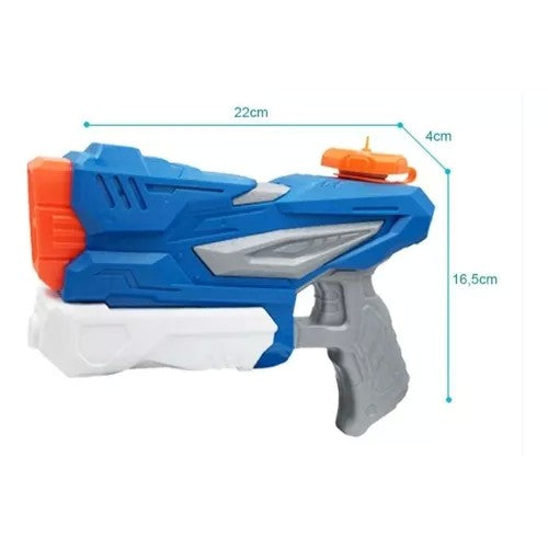 Pistol cu Apa pentru Copii si Adulti, Mecanism cu Pompa de Inalta Presiune si Tragaci, Jucarie de Vara pentru Piscina sau Plaja, Set 4 Bucati, 1x 900 ml + 3x 300 ml, Multicolor