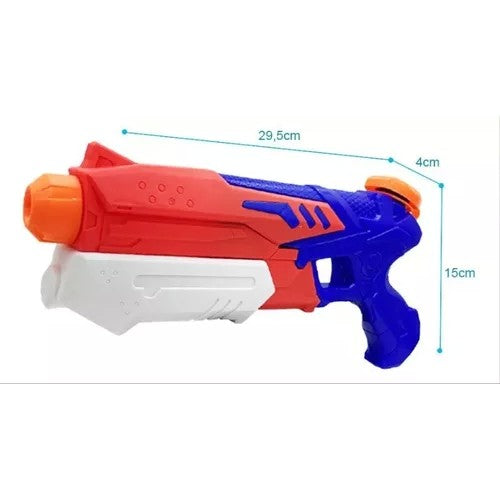 Pistol cu Apa pentru Copii si Adulti, Mecanism cu Pompa de Inalta Presiune si Tragaci, Jucarie de Vara pentru Piscina sau Plaja, Set 4 Bucati, 1x 900 ml + 3x 300 ml, Multicolor