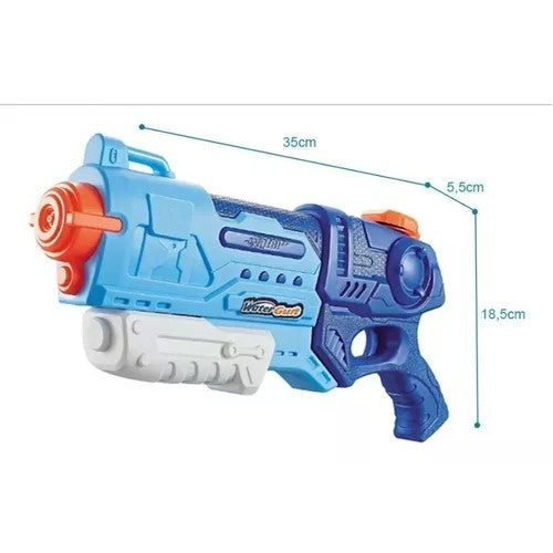Pistol cu Apa pentru Copii si Adulti, Mecanism cu Pompa de Inalta Presiune si Tragaci, Jucarie de Vara pentru Piscina sau Plaja, Set 4 Bucati, 1x 900 ml + 3x 300 ml, Multicolor