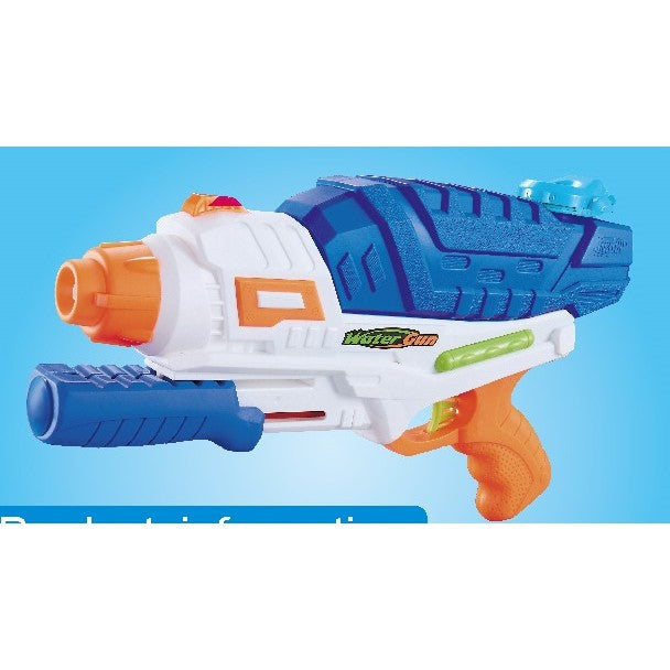 Pistol cu Apa pentru Copii si Adulti, Jucarie de Vara cu Pompa de Inalta Presiune pentru Piscina sau Plaja, Rezervor Mare Anti-Scurgere, Capacitate 1000 ml, Varsta 6 Ani+, Albastru/Multicolor
