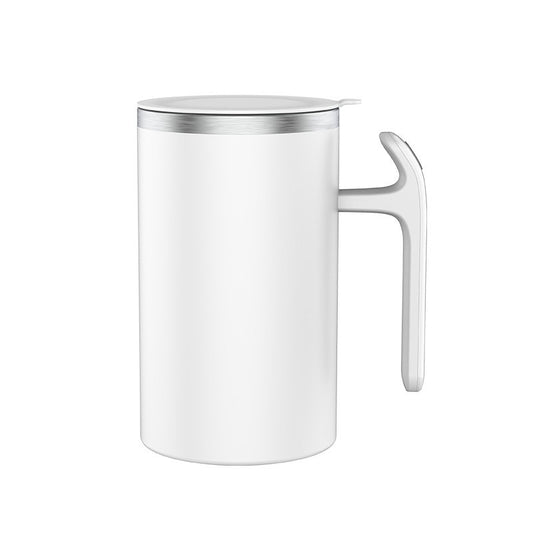 Cana Portabila cu Amestecare Automata, Mixer Incorporat pentru Cafea si Shake, Functionare pe Baterii, Inox si Plastic, 380 ml, Alb