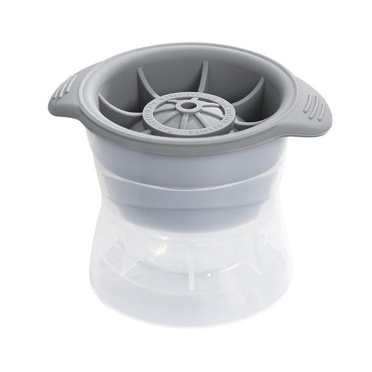 Forma Cub De Gheata Gigant, Matrita Sfera Pentru Whiskey Si Cocktail, Silicon Si Polipropilena, Eliberare Usoara, 11x7.5x7.8 cm, Gri