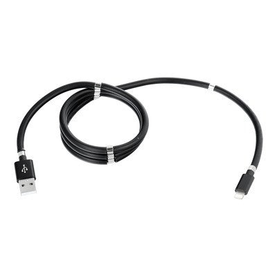 Cablu Incarcare Rapida si Date, Conector USB la Lightning pentru iPhone, Organizare cu Absorbtie Magnetica, Silicon, 1 m, Negru