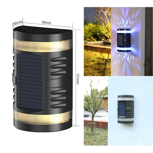 Lampa Solara LED Decorativa, Iluminat Bidirectional Exterior, Senzor Lumina, Rezistenta la Apa IP65, Material ABS, 1.2V, 600mAh, 15.1 x 9 x 6 cm, Multicolor