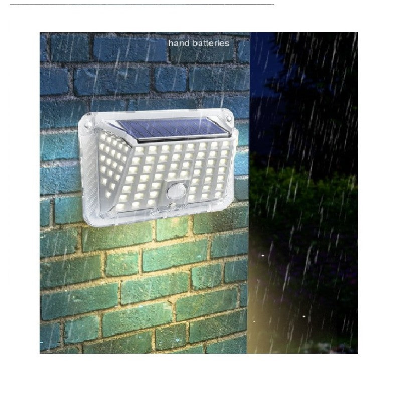 Lampa Solara de Perete, Senzor de Miscare si Lumina, 90 LED-uri SMD, Protectie IP65, Acumulator 1200mAh, Material ABS, Lumina Alb Rece, Alb