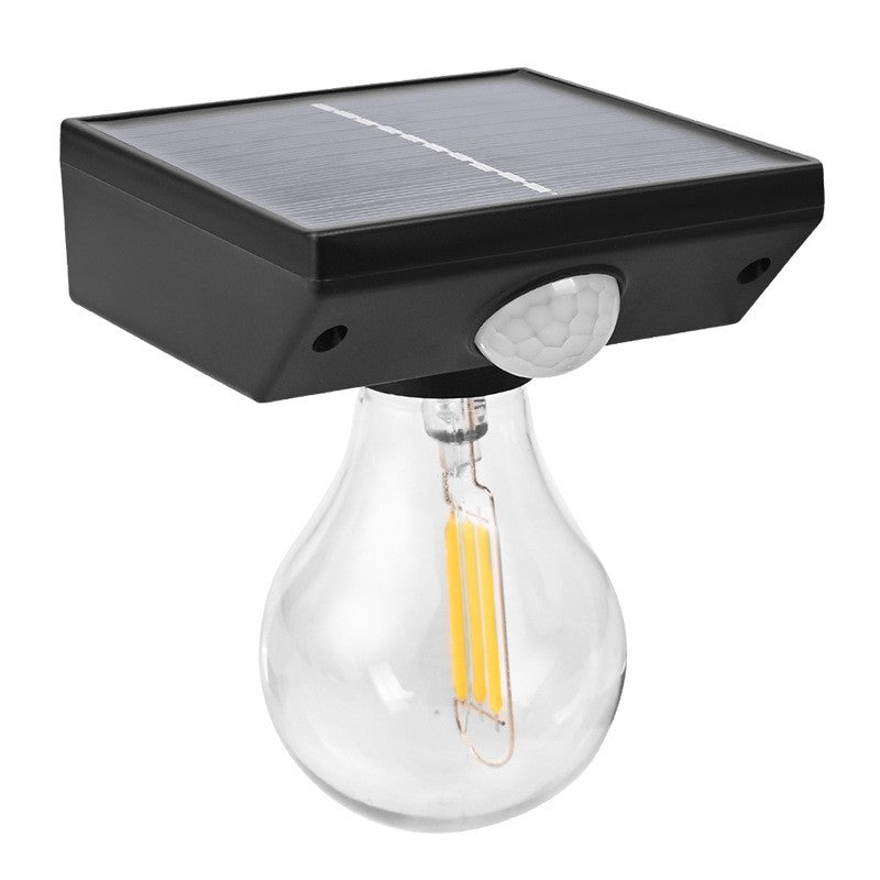 Lampa Solara de Gradina Tip Bec, Senzor de Miscare, Rezistenta la Apa IP65, Autonomie 8 Ore, Material ABS, Lumina Alba Calda, Baterie 1200 mAh, 9.5 x 11 cm