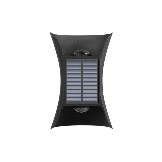 Lampa Solara LED Bidirectionala, Iluminat Exterior Bicolor cu Comutator, Protectie IP65 Rezistenta la Apa, Acumulator 1200 mAh, Material ABS, 13.5 x 9 cm, Negru/Multicolor