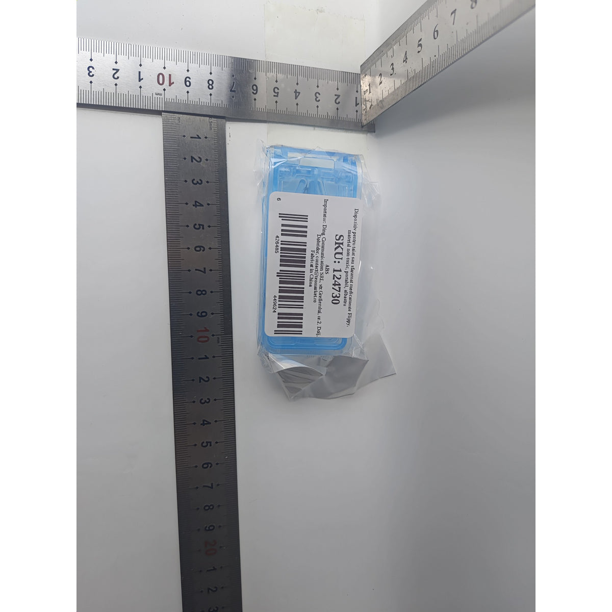 Dispozitiv Multifunctional pentru Taiat si Sfaramat Pastile, Divizor Medicamente cu Compartiment Depozitare, Plastic Non-Toxic, Design Portabil, Albastru