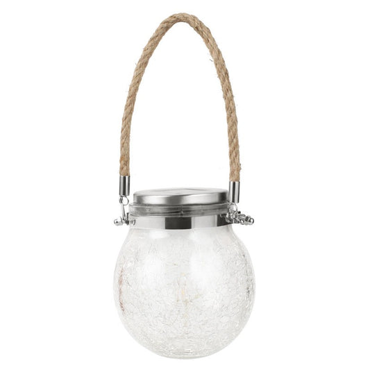 Lampa Solara Decorativa Exterior, Model Borcan cu Agatatoare, 20 LED-uri, IP65, Acumulator 600mAh, Plastic Rezistent, 14 x 12 cm, Multicolor