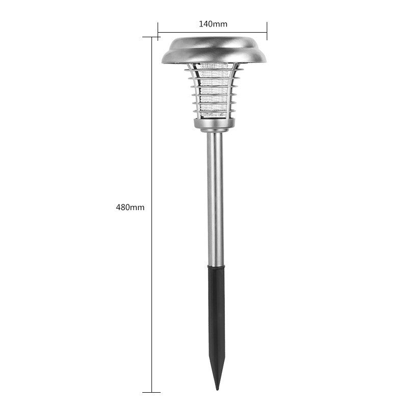 Lampa Solara Tip Torta Anti-Insecte si Tantari, Dispozitiv cu Lumina UV si Electrosoc, Rezistenta la Apa IP65, Material ABS, 1 LED, 48 x 14 cm, Gri