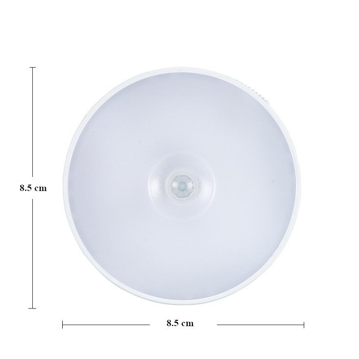 Lampa LED cu Senzor de Miscare, Incarcare USB, Portabila pentru Dressing si Hol, Acumulator 400mAh, Material ABS, Lumina Calda si Rece, 8.5 x 2 cm, Carcasa Alba