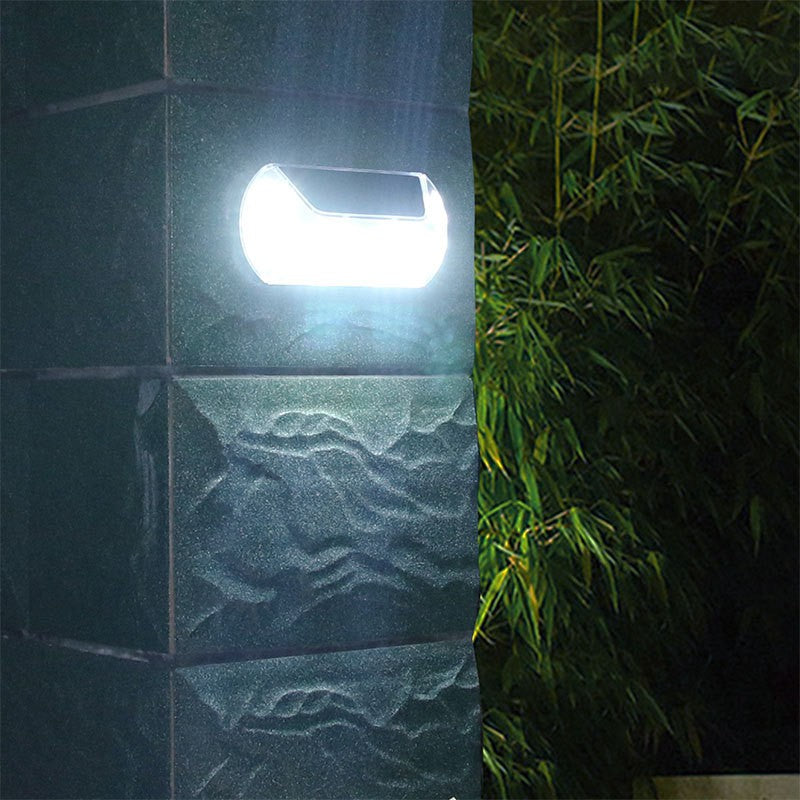 Aplica Solara LED SMD de Perete cu Senzor de Miscare, Lampa Exterior Dreptunghiulara, Protectie IP44, 40 LED-uri, Acumulator 1200mAh, Autonomie 8 Ore, 19.2 x 8.9 cm, Alb Rece
