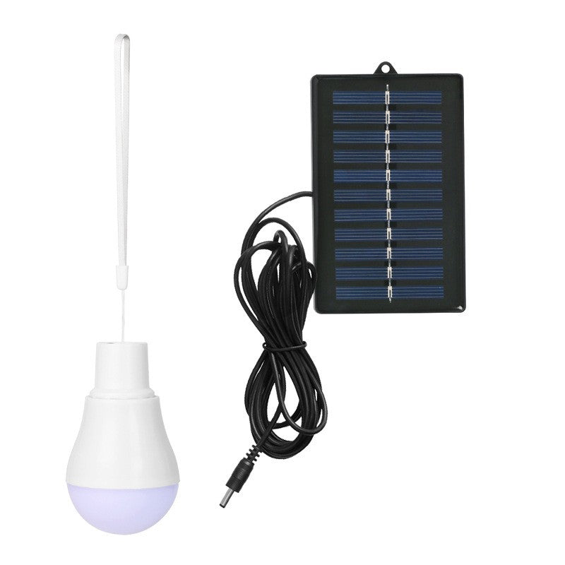 Bec Portabil cu Panou Solar, Lampa LED pentru Camping si Gradina, Utilizare Interior si Exterior, Acumulator 400 mAh, 3.6V, 6.2 x 10 cm, Alb Rece