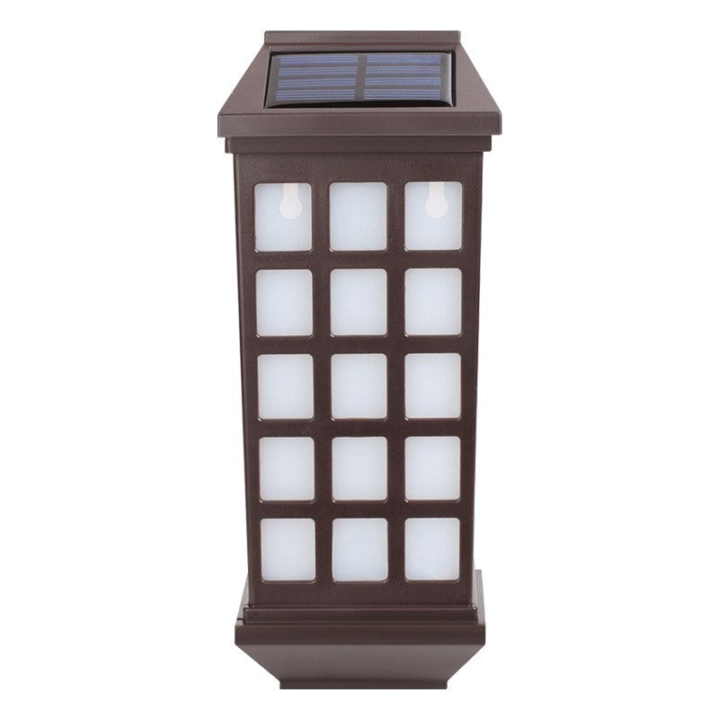 Lampa Solara LED Tip Felinar Pentru Perete, Senzor Lumina, IP44 Rezistent La Apa, Constructie ABS, 23 x 9 cm, Acumulator 600mAh, Lumina Alba Rece