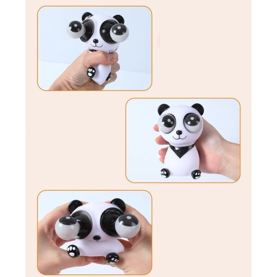 Jucărie Interactivă Antistres Panda, Efect Eye-Popping, Cauciuc Moale, Multicolor