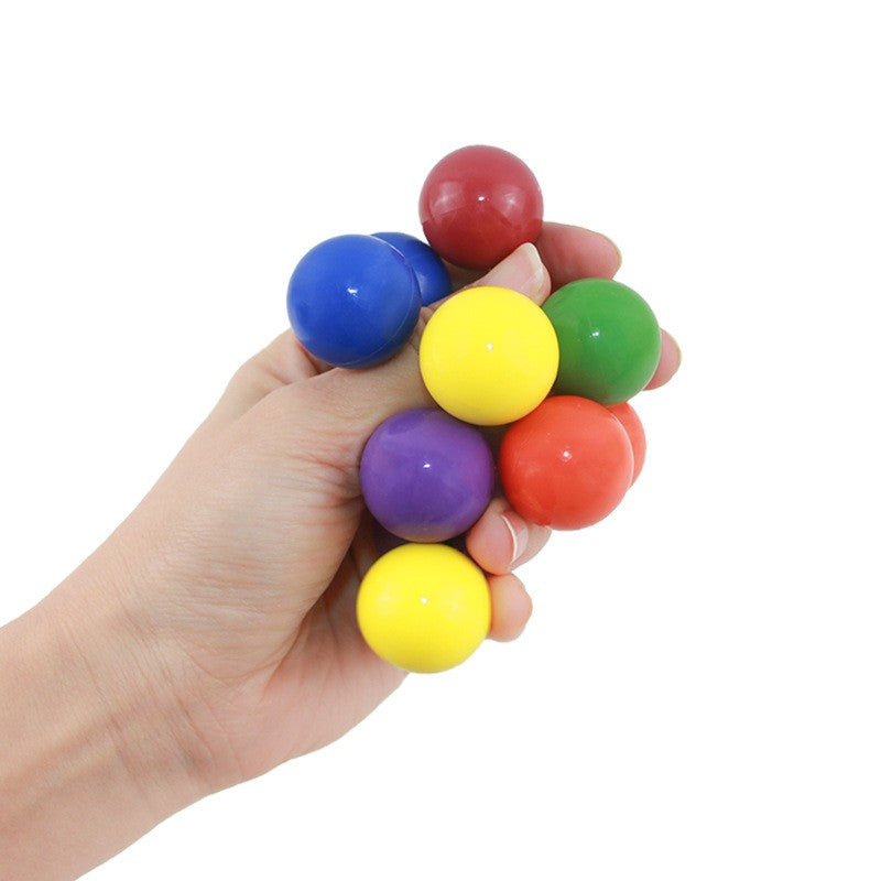 Jucarie Interactiva Antistres, Mingi Senzoriale Pentru Coordonare, Material Non-Toxic Flexibil, 5.5 x 5.5 cm, Multicolor