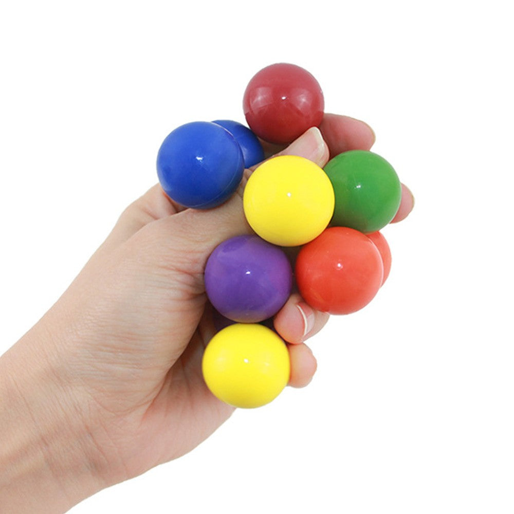 Jucarie Interactiva Antistres, Mingi Senzoriale Pentru Coordonare, Material Non-Toxic Flexibil, 5.5 x 5.5 cm, Multicolor