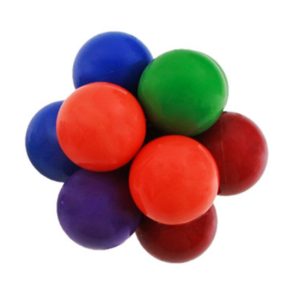 Jucarie Interactiva Antistres, Mingi Senzoriale Pentru Coordonare, Material Non-Toxic Flexibil, 5.5 x 5.5 cm, Multicolor