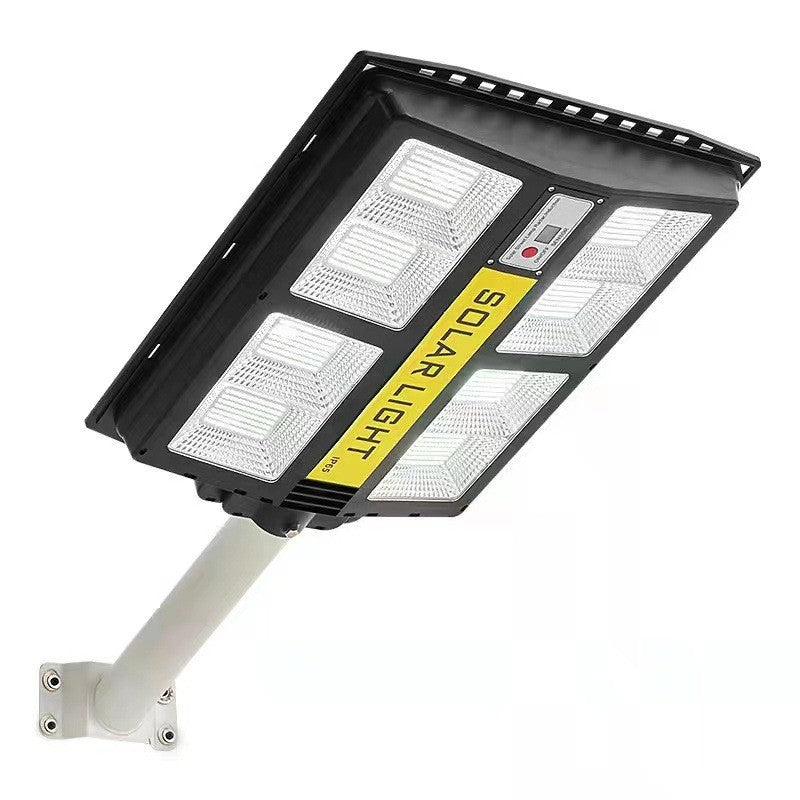 Lampa Solara Stradala 500W, Senzor de Miscare si Telecomanda, Protectie IP65, 720 LED-uri, Acumulator 15AH, ABS, Autonomie 12 Ore, 44.5x34.7 cm, Negru