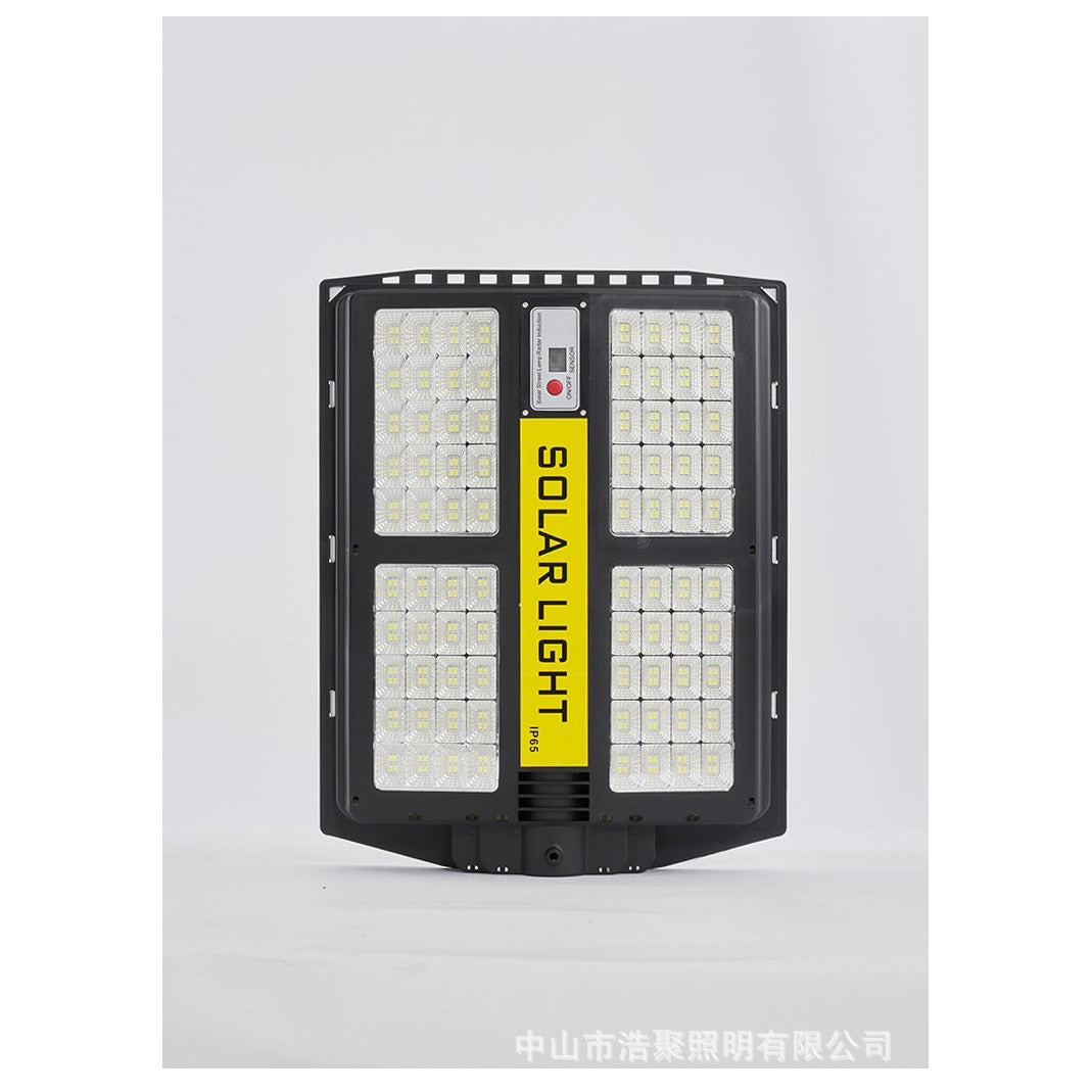 Lampa Solara Stradala LED 500W, Senzor de Miscare si Lumina, Telecomanda, Suport Prindere, 280 LED-uri, IP65, 6500K, Autonomie 12 Ore, ABS, Negru