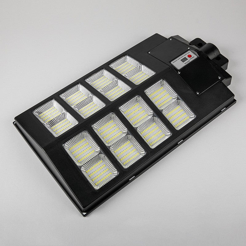 Lampa Solara Stradala 400W, 640 LED-uri, Senzor Miscare si Telecomanda, Protectie IP65, Material ABS, Acumulator 20AH, Autonomie 12 Ore, Lumina Rece 6500K, 60x35 cm, Negru