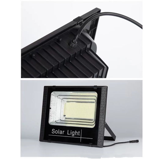 Proiector LED Solar 25W cu Panou Fotovoltaic, Senzor de Lumina si Telecomanda, Protectie IP65, 44 LED-uri SMD, Autonomie 10 Ore, Material ABS, 13x13.5 cm, Negru
