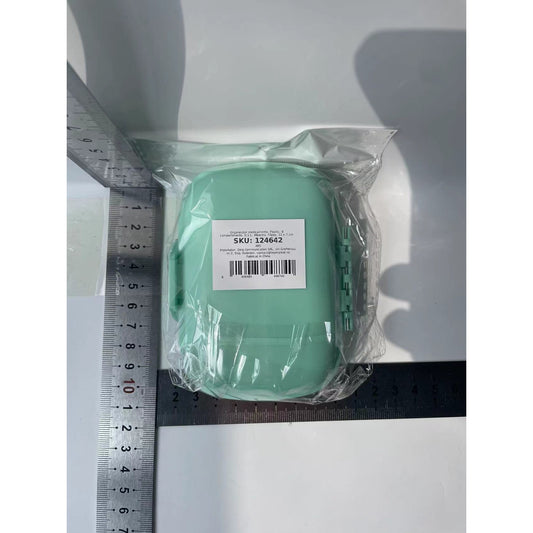 Organizator Medicamente si Vitamine, Cutie Pastile Portabila pentru Calatorii, Inchidere Etansa cu Inel Silicon, Plastic Fara BPA, 8 Compartimente, Albastru, 11 x 7 cm