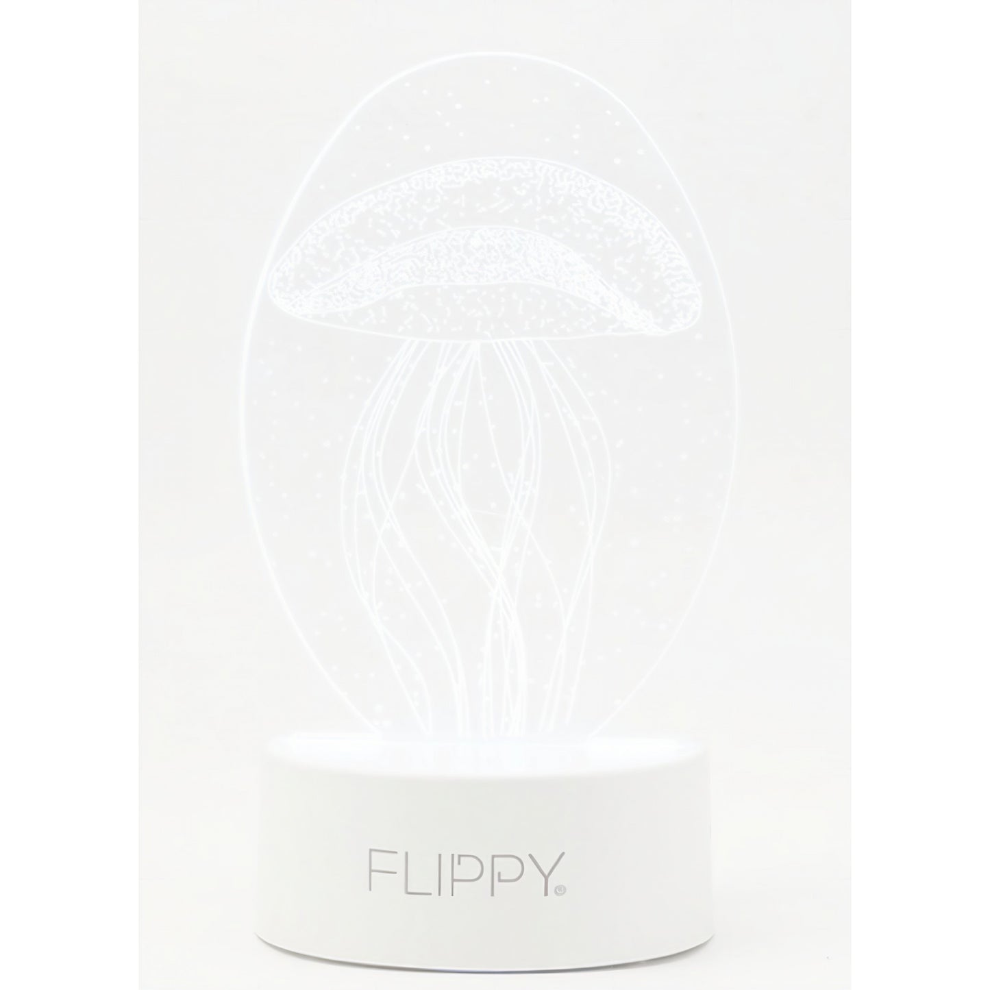Lampă LED Decorativă 3D, Efect Meduză, Lumină Multicolară RGB, Material Acrilic, Alb