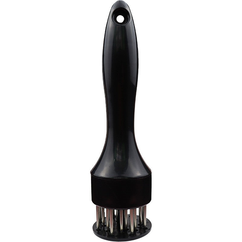 Dispozitiv Pentru Fragezit Carnea Cu 21 Tije Din Otel Inoxidabil 304, Aparat Pentru Perforare Si Condimentare, Capac Protectie, 20 cm, Negru
