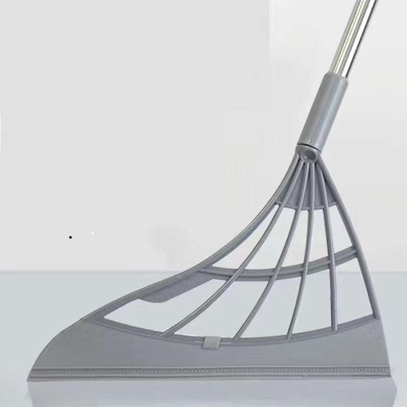 Set Matura cu Faras si Matura Magica din Silicon, Sistem Colectare Par si Praf, Margine Cauciuc, Plastic si Otel Inoxidabil, Gri, 90 x 72 x 100 cm