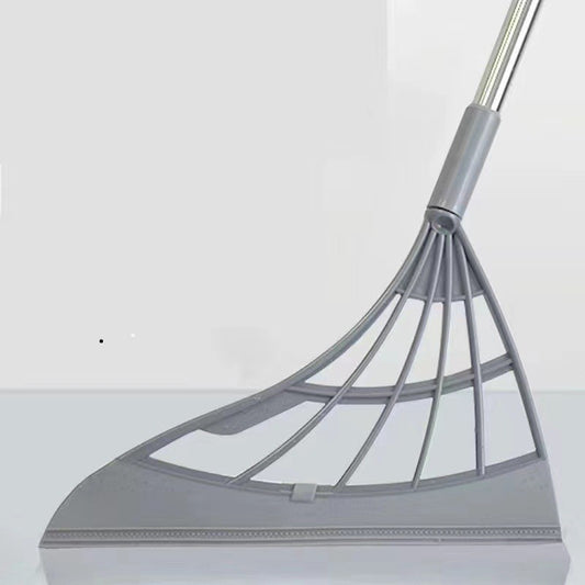 Set Matura cu Faras si Matura Magica din Silicon, Sistem Colectare Par si Praf, Margine Cauciuc, Plastic si Otel Inoxidabil, Gri, 90 x 72 x 100 cm