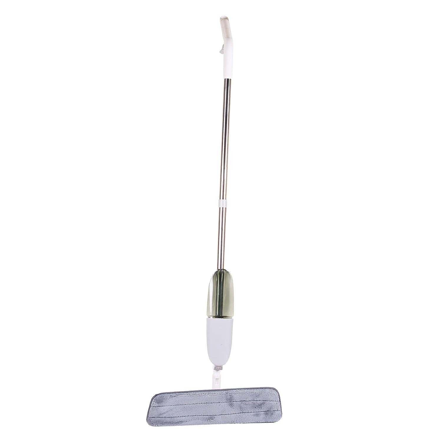Mop Plat cu Pulverizator 2 in 1, Sistem Spray si Rezervor Detasabil, Coada Aluminiu si Rezerva Microfibra, Utilizare Umeda si Uscata, Plastic, 125x40 cm, Alb/Mov