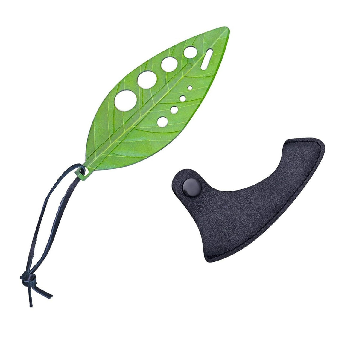 Tocator Manual pentru Ierburi si Instrument Curatat Frunze, Dispozitiv Multifunctional cu 9 Gauri si Margini Ascutite, Otel Inoxidabil Rezistent la Rugina, 14 x 5.5 cm, Verde