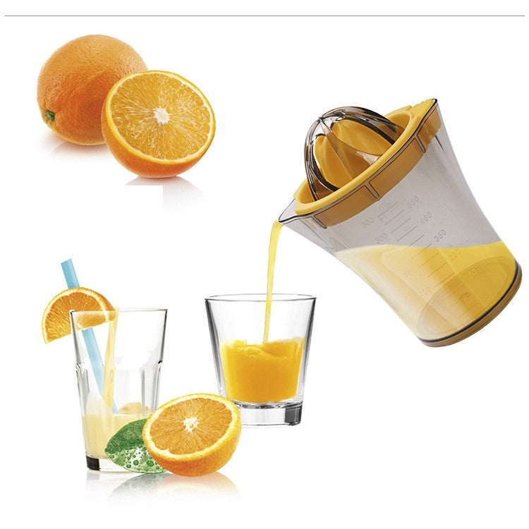 Storcător Manual Citrice cu Recipient Colector, Presă Lămâi și Portocale, Material ABS Durabil, 600 ml, Transparent, 15x8.5x13.5 cm
