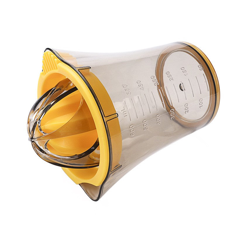 Storcător Manual Citrice cu Recipient Colector, Presă Lămâi și Portocale, Material ABS Durabil, 600 ml, Transparent, 15x8.5x13.5 cm