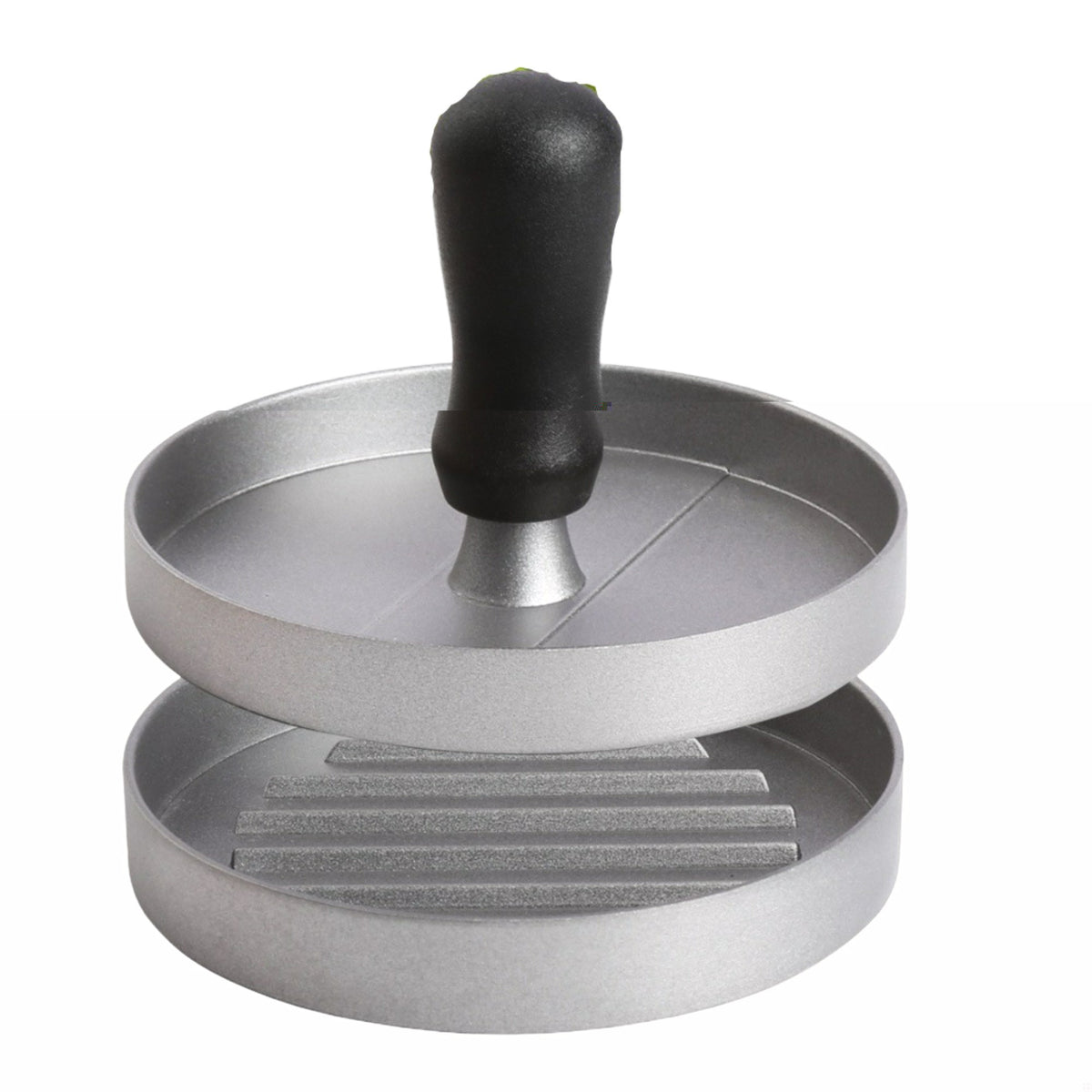 Presa Manuala pentru Burgeri, Forma Modelare Chiftele, Aluminiu si ABS, 11.7 x 8.5 cm, Gri