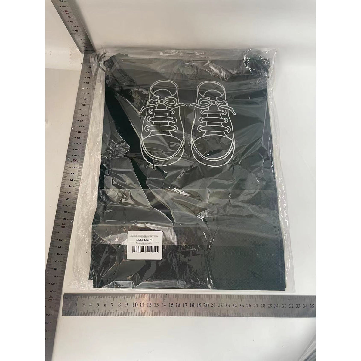 Sac Depozitare Incaltaminte pentru Voiaj, Organizator Pantofi Rezistent la Praf, Compatibil cu Masina de Spalat, Material Textil, 27 x 36 cm, Verde Inchis