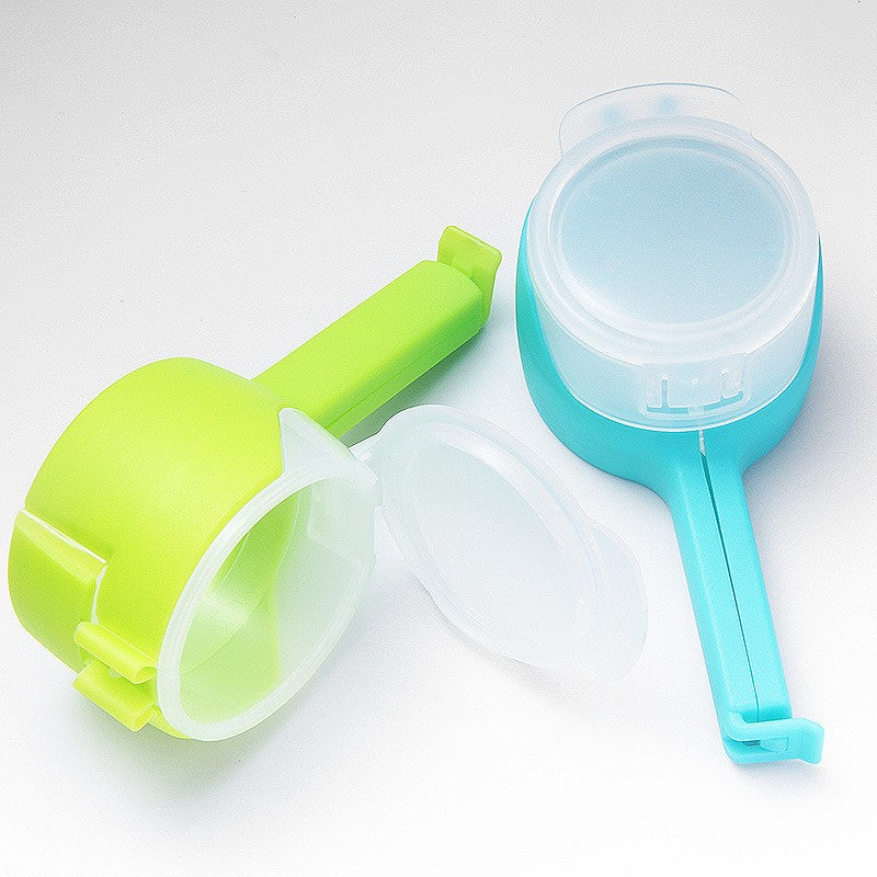 Set 4 Cleme pentru Sigilare Pungi cu Capac de Dozare, Clipuri Ermetice pentru Ambalaje Alimentare, Material ABS Durabil, Multicolor