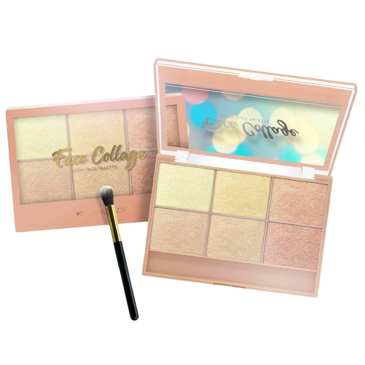 Paleta Iluminatoare Cu 6 Nuante Calde Coapte, Formula Textura Pentru Utilizare Umeda Si Uscata, Machiaj Radiant, Forma Dreptunghiulara, 24 g