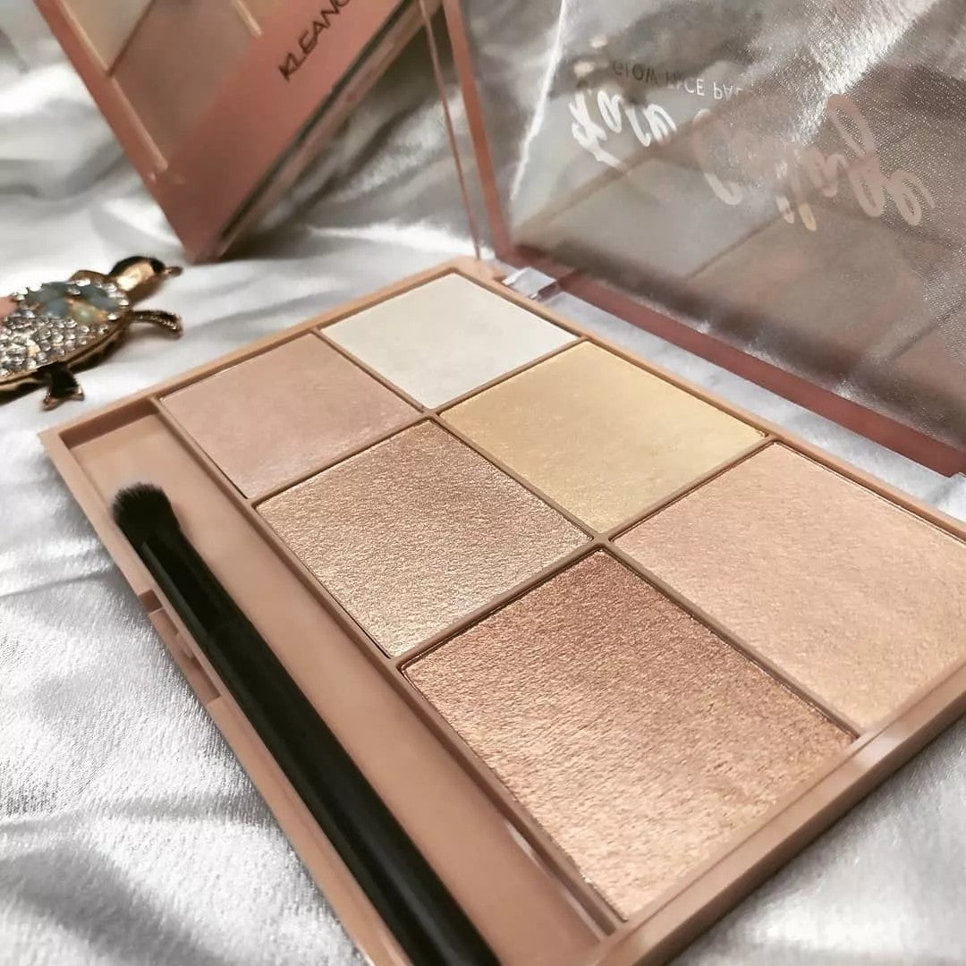 Paleta Iluminatoare Cu 6 Nuante Calde Coapte, Formula Textura Pentru Utilizare Umeda Si Uscata, Machiaj Radiant, Forma Dreptunghiulara, 24 g