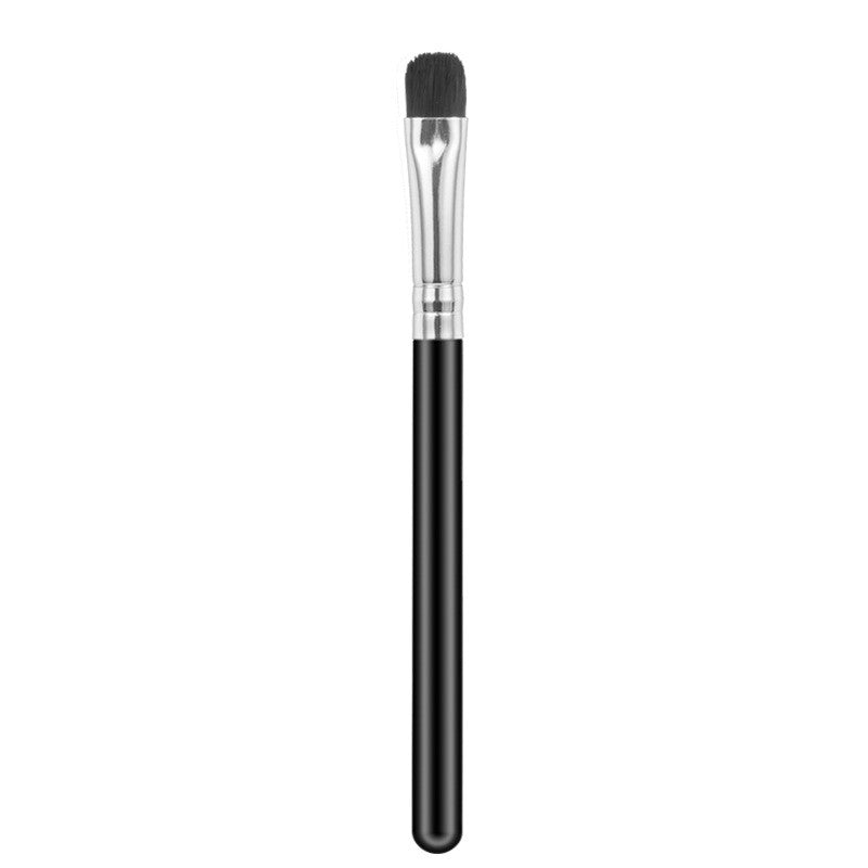 Set Pensule Machiaj De Voiaj Pentru Pudra Si Fard, Design Compact Pentru Geanta, Par Sintetic Fin, Maner Plastic, Negru, 5 Bucati